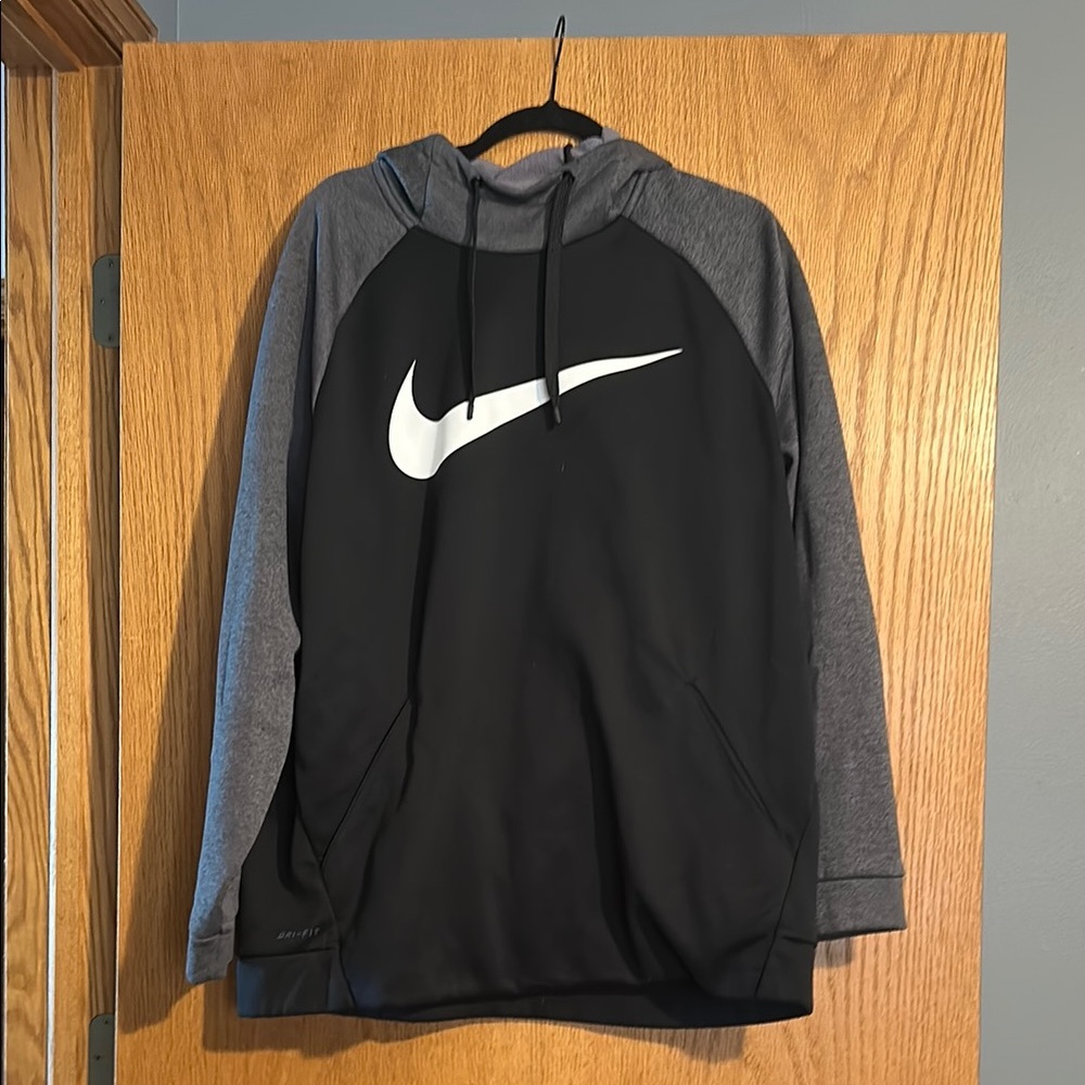 Nike Black and Gray Pullover Hoodie